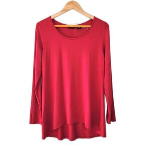 WILLI SMITH Women's Red Long Sleeve Tunic Shirt size M